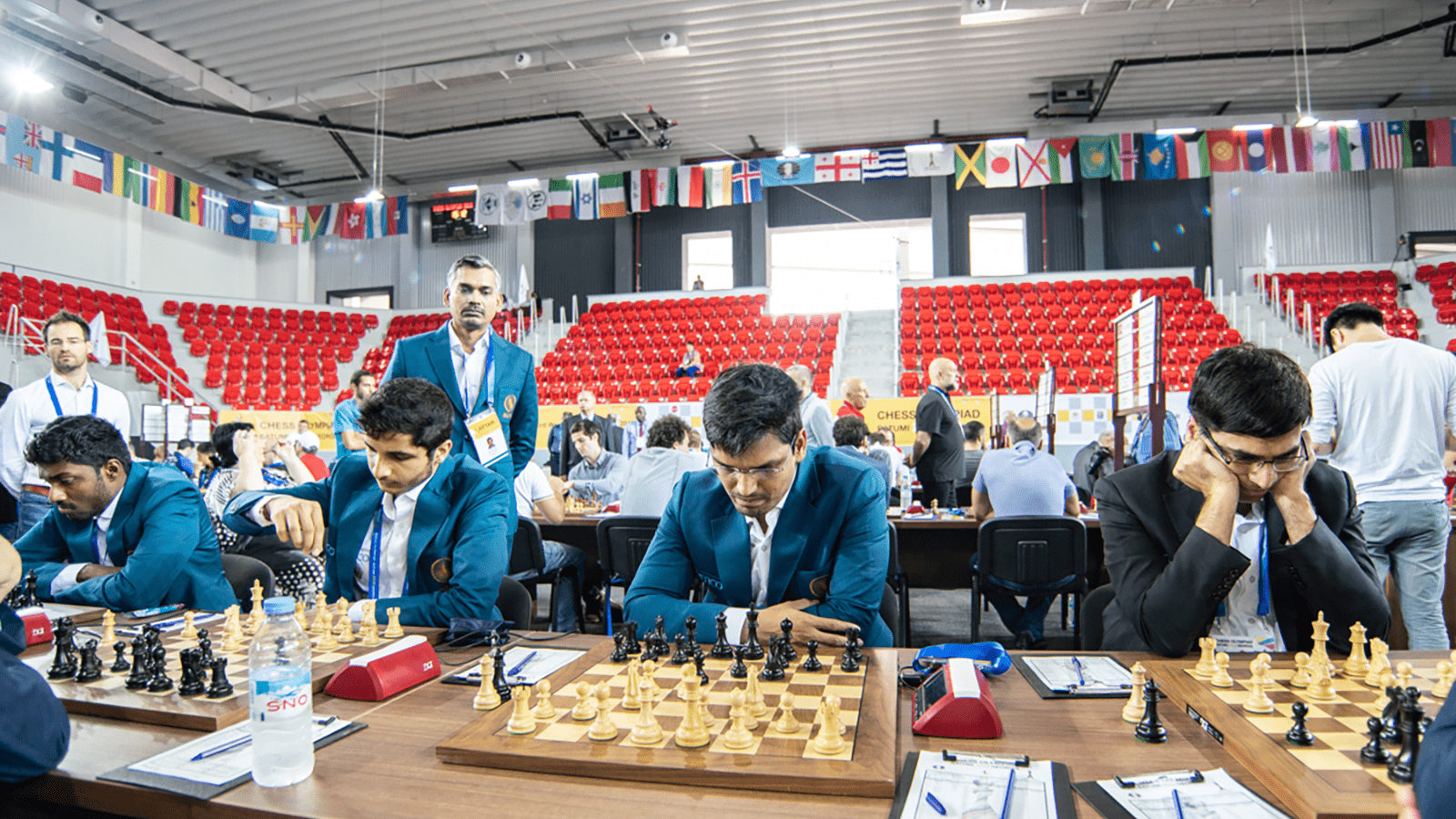 MINISTER FOR PUBLIC WORKS INSPECT THE 44TH CHESS OLYMPIAD 2022 TO BE HELD AT MAMALLAPURAM.