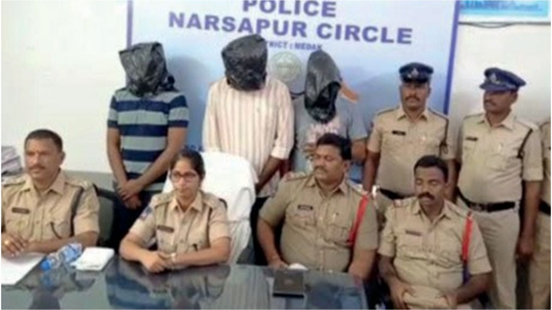 Medak SP Rohini Priyadarshini from Narsapur Police Station of Medak district held a press conference