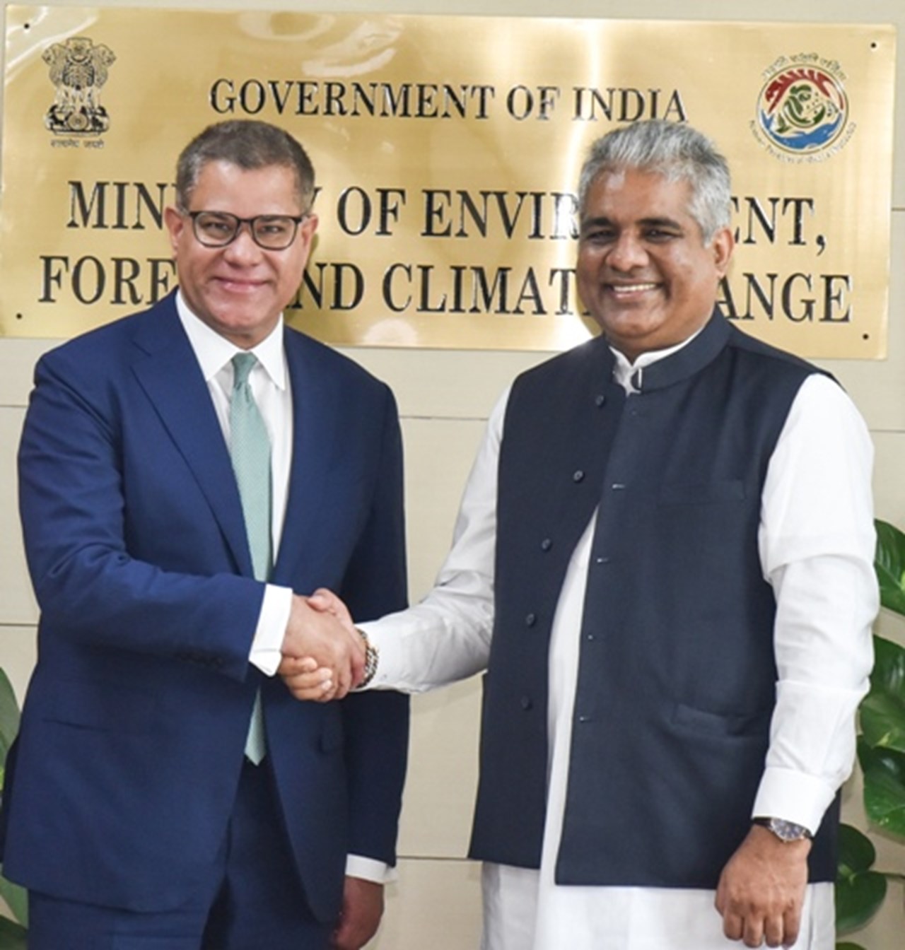 UK COP26 President and Bhupender Yadav meet to discuss plans for climate action