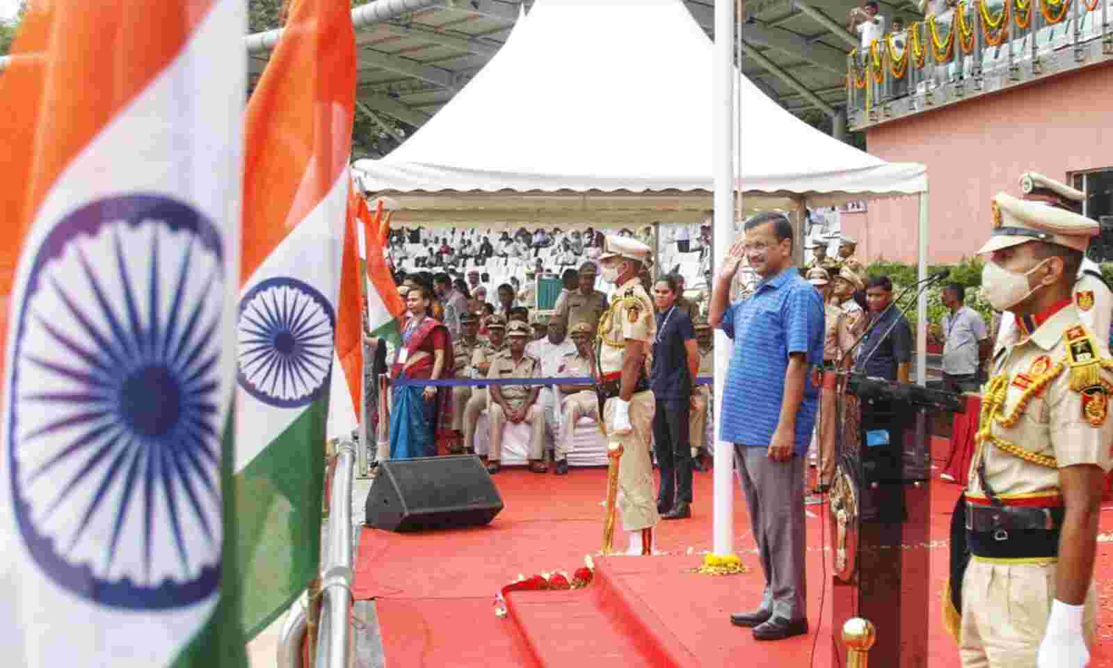 Tricolour will fly high only if everyone has access to good & free healthcare education: Kejriwal