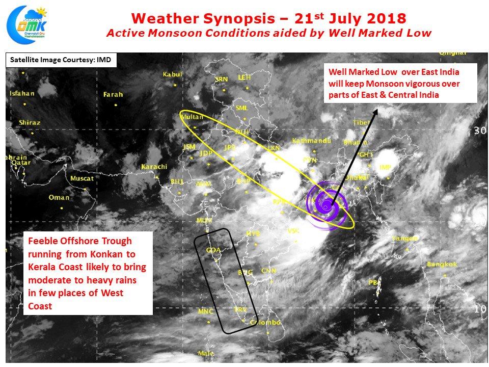 Southwest monsoon has been active over TN