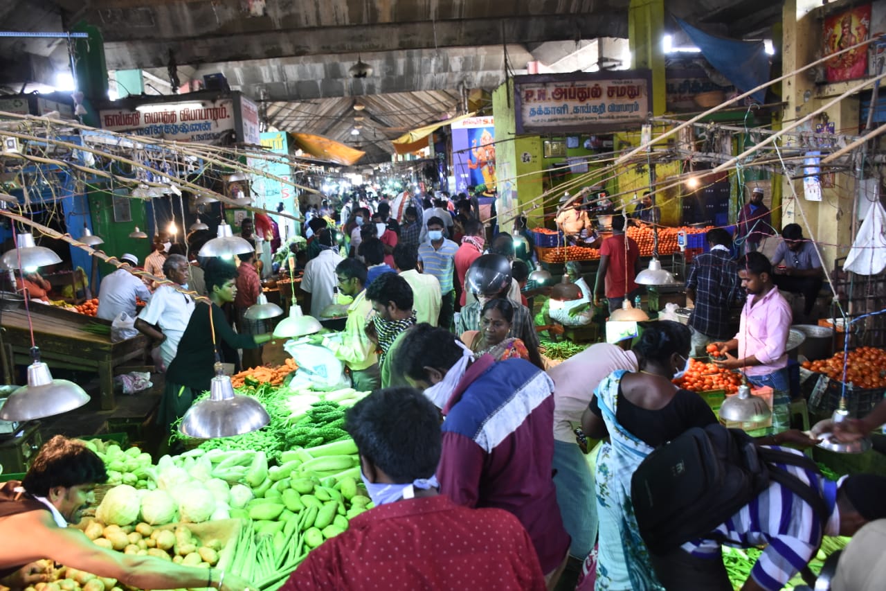 Tender Was called on in koyambedu market after the pandemic situation