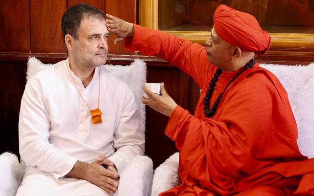 POCSO case against seer who offered Ishtalinga Deekshe to Rahul Gandhi