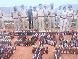 Eluru Police Destroy Illegal Liquor Worth Rs 1.29 Crore