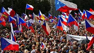 Protest in Prague against Czech govt, NATO, EU