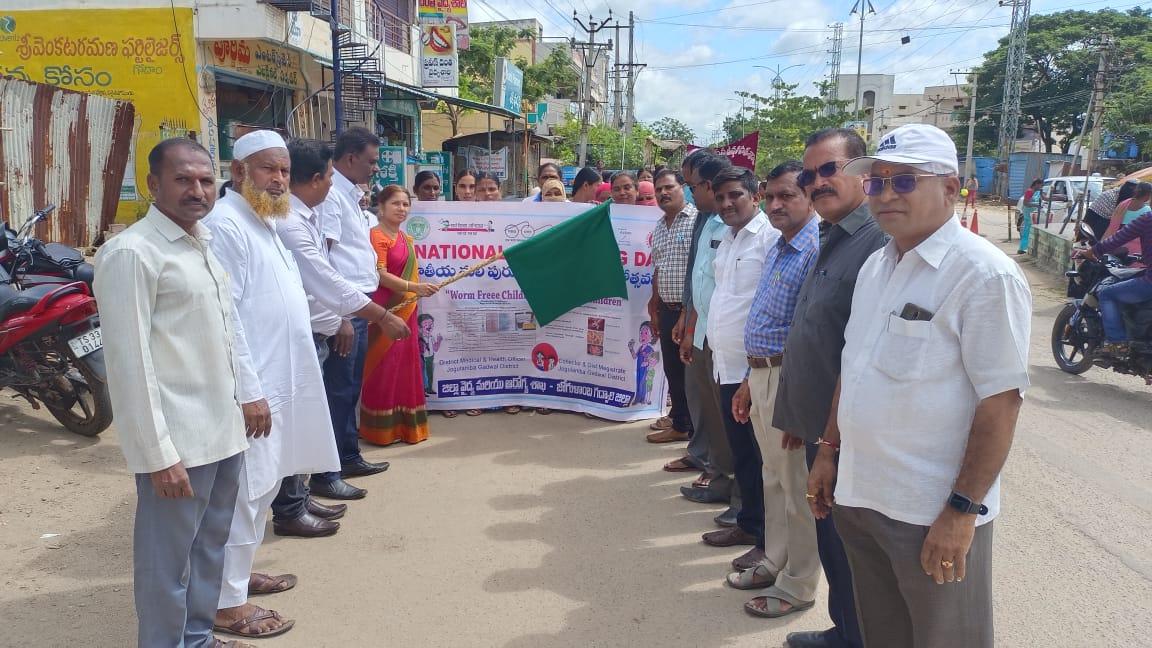 National Deworming Day Rally started waving the flag