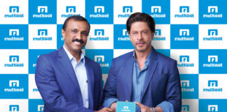 Shaji Varghese, CEO, Muthoot-FinCorp Limited, with SRK