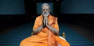 Modi began meditation at Rock Memorial, a monument built in tribute to Swami Vivekananda, at Kanyakumari.