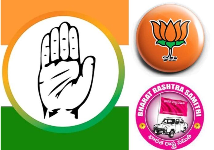 Exit poll results on Saturday predicted a tight contest between Congress and the BJP in Telangana in the Lok Sabha polls with Bharat Rashtra Samithi being reduced to zero.