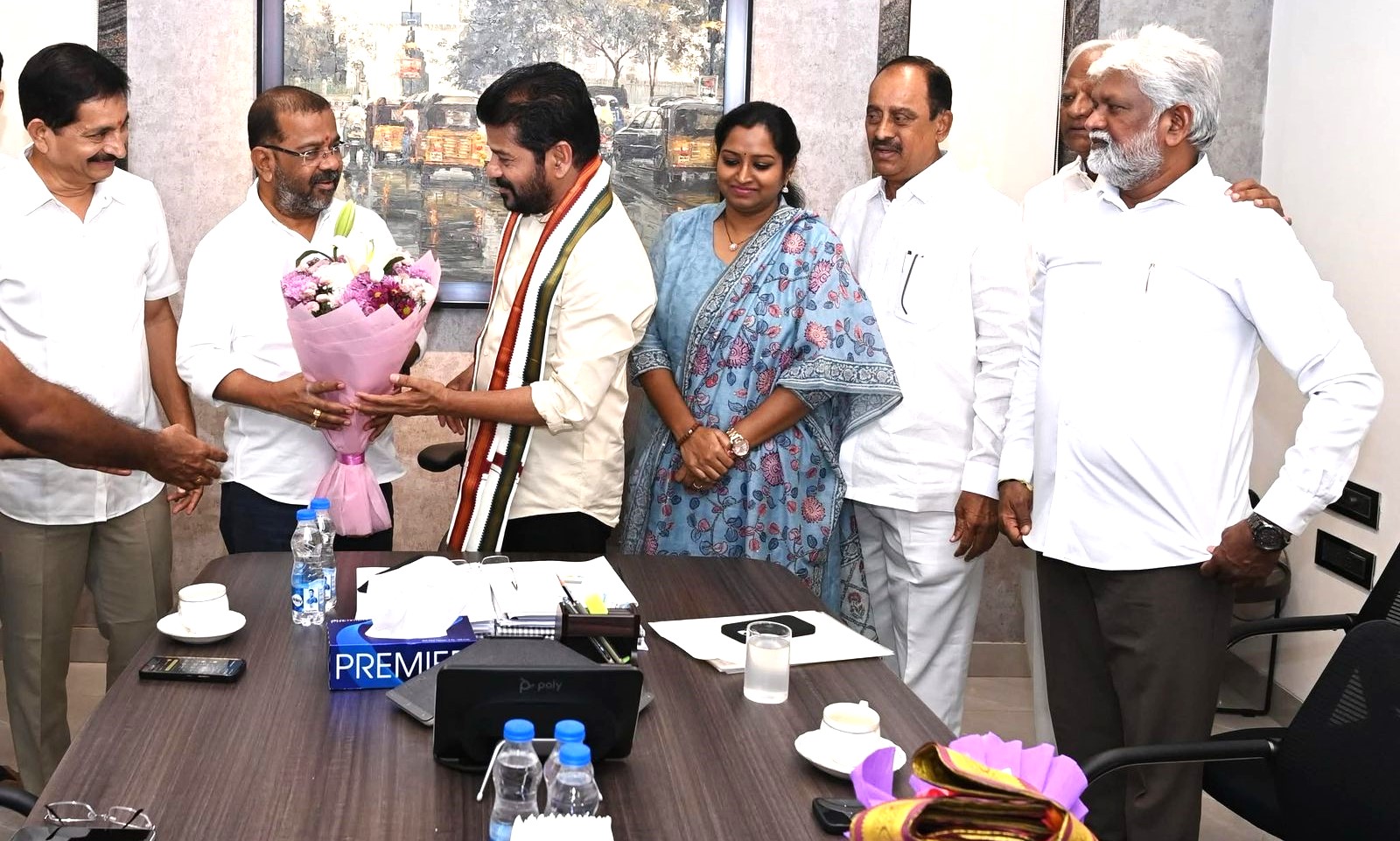 Naini Rajender Reddy, MLA from Warangal West Assembly constituency in Hanamkonda district