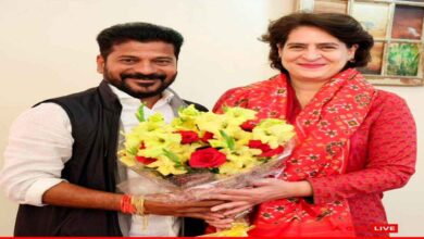 Revanth Reddy Meets Priyanka Gandhi After Congress Wins Telangana Municipal Polls
