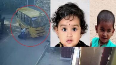 School Bus Crash in Bengaluru Kills Two Children After Bike Collision in Front of Father