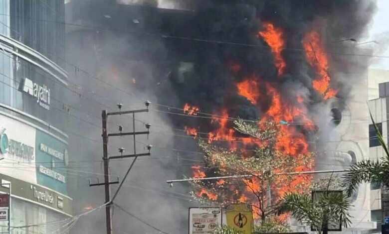 Jubilee Hills Mall Fire Accident Triggers Panic as Flames Engulf Showroom