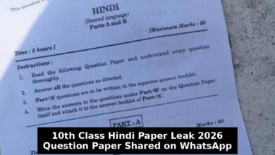 10th Class Paper Leak 2026 Triggers Action, Hindi Exam Paper Shared on WhatsApp