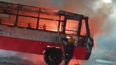 KSRTC Bus Catches Fire in Bengaluru Passengers Escape Safely