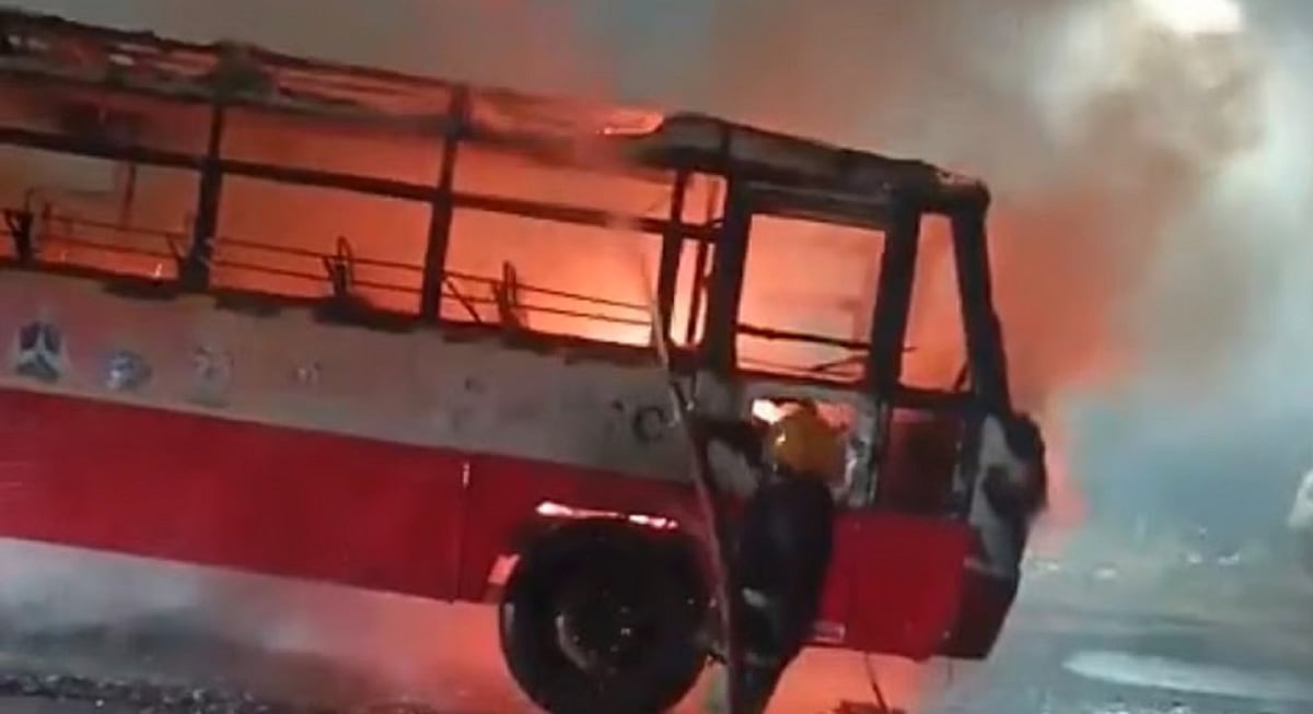 KSRTC Bus Catches Fire in Bengaluru Passengers Escape Safely - The ...