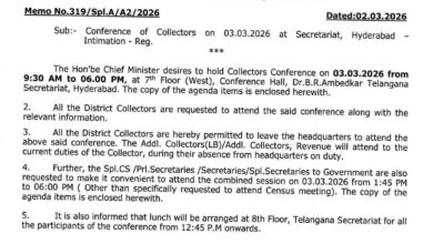 CM Revanth Reddy to Hold Key Meeting With District Collectors on Governance Plan