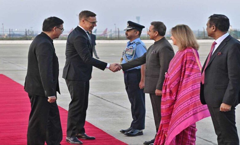 Finland President Alexander Stubb Arrives in India for Four Day Official Visit
