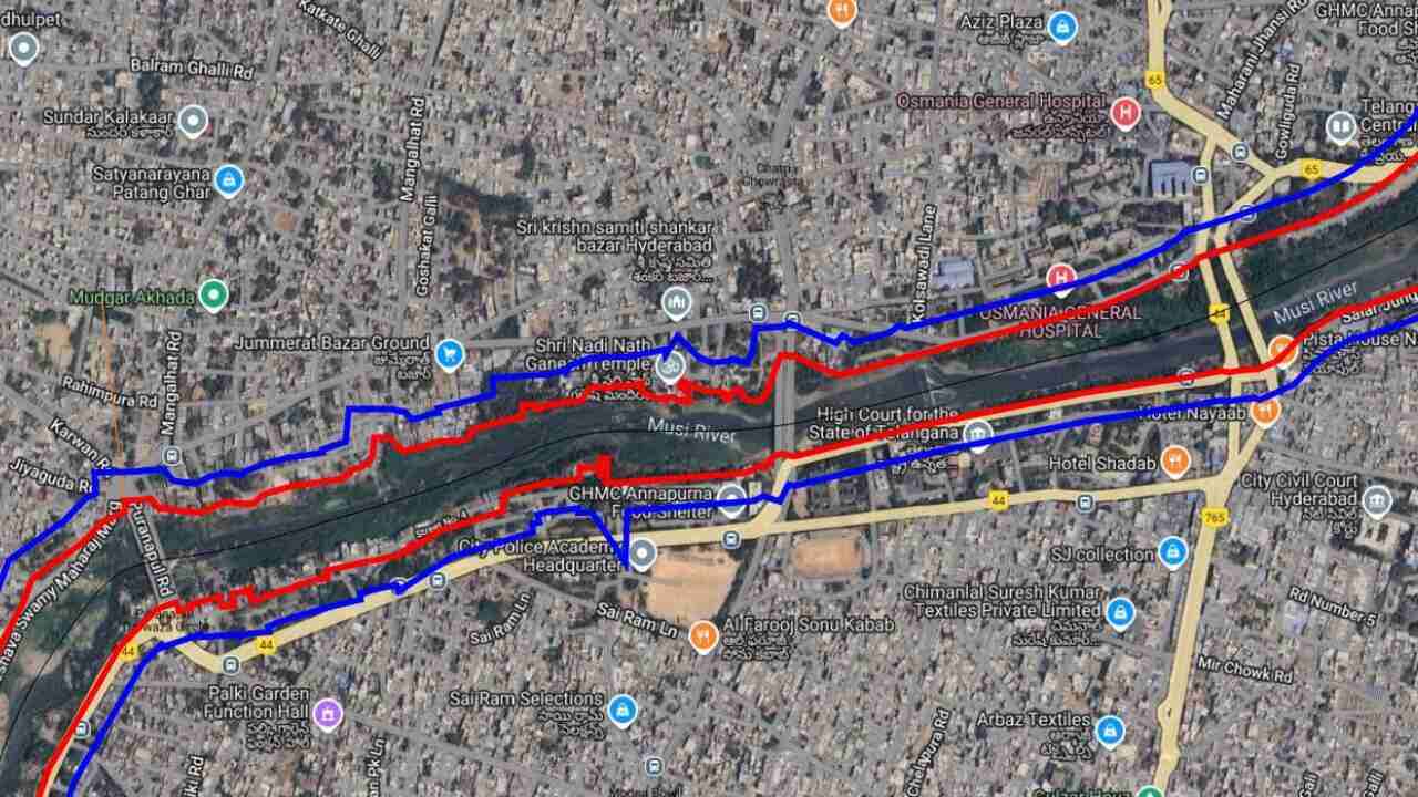Musi Project Map Hyderabad Musi River Mega Project Planned With Seven Thousand Crore ...