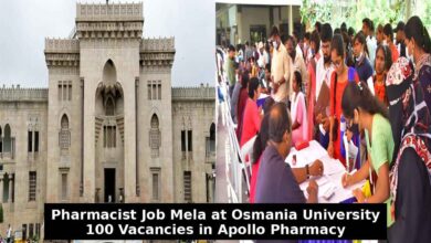 Pharmacist Job Mela Announced at Osmania University for 100 Vacancies