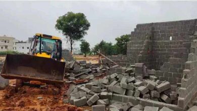 HYDRAA demolitions in Ailapur target illegal constructions on government and inam lands amid heavy police deployment