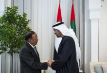 Ajit Doval meeting UAE President Sheikh Mohamed bin Zayed Al Nahyan during diplomatic visit to discuss strategic and security issues