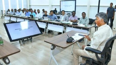 Andhra Pradesh Chief Minister Chandrababu Naidu reviewed Amaravati capital construction directing officials to speed up works set targets and ensure quality while completing key projects before monsoon