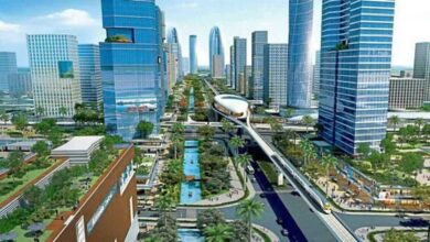 Amaravati Finance City plan with high rise corporate buildings replacing seed business district to create commercial hub and boost state revenue