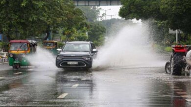 Thunderstorm clouds over Andhra Pradesh and Telangana during IMD rain alert forecast