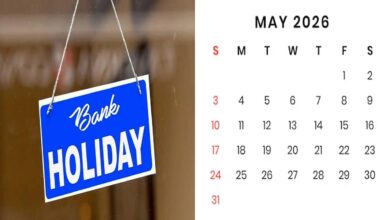 Bank holidays in May 2026 showing closed bank days due to weekends May Day and Bakrid with digital services available
