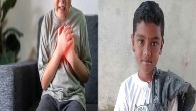 Scene of child collapsing after heart attack while playing with friends in Telangana village