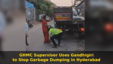 GHMC Supervisor Uses Gandhigiri to Stop Garbage Dumping in Hyderabad Area