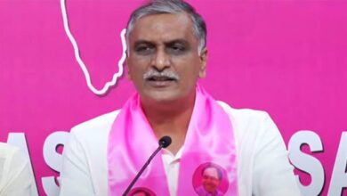 Police outside Harish Rao residence during house arrest in Hyderabad