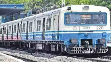 Hyderabad MMTS train at station as government clarifies free travel proposal still under discussion with no final decision