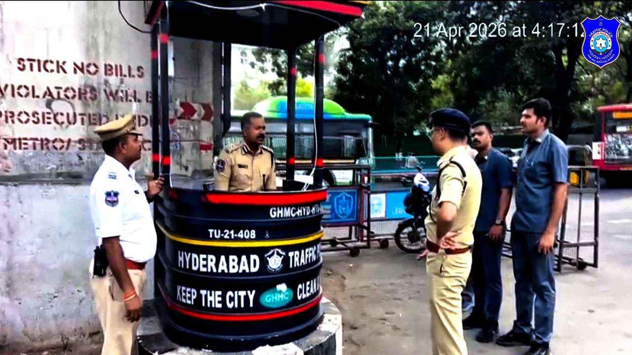 Traffic Police Rol Hyderabad Traffic Police Introduce Mist Fans to Beat Heat for Traffic ...