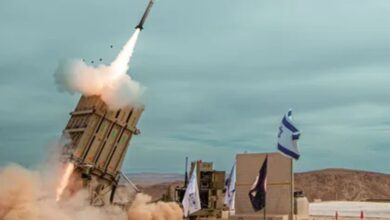 Israel Iron Dome system positioned in UAE intercepting incoming missiles during heightened regional tensions