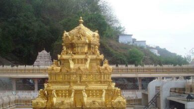 Gold necklace donation at Kanaka Durga Temple Vijayawada by devotee