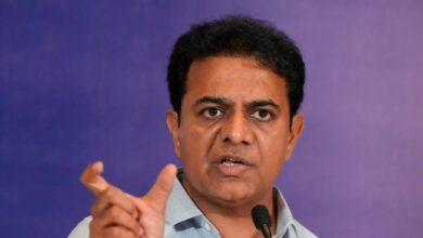 KT Rama Rao speaking at an event encouraging youth to value parents and spend quality time with family