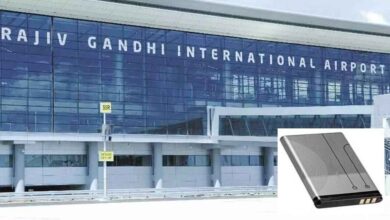 Mobile phone battery explosion at Shamshabad Airport during security check