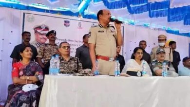 DGP Shivadhar Reddy inspecting police base camp and security arrangements near Telangana Chhattisgarh border