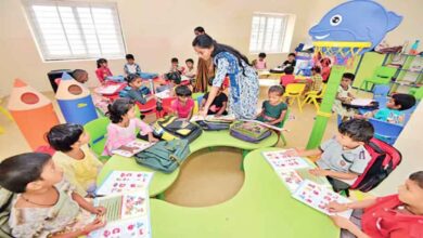 Children attending UKG class in Telangana government school as part of pre primary education expansion