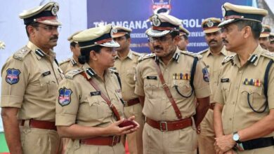 Telangana police officers in meeting during IPS transfers 2026 reshuffle