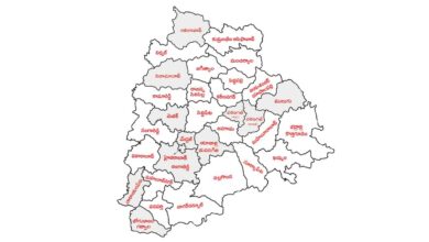 Map view of Telangana highlighting proposed increase in Lok Sabha seats and new constituencies under delimitation bill