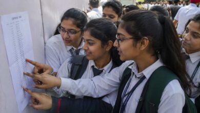 School students checking SSC results list with excitement in Telangana