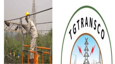 Power sector worker on transmission line and TG Transco logo representing artisans strike and 24 hour return to duty warning