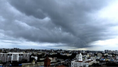 Cloudy skies with rain and lightning in some areas and bright sunny heat conditions in others across the state