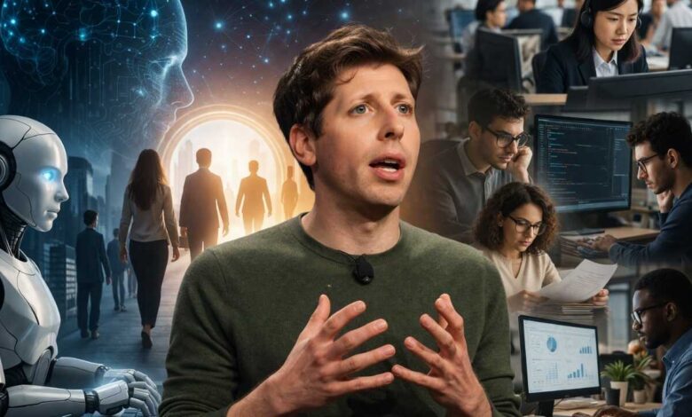 Sam Altman Says AI Is Changing Work But Not Replacing Humans Completely