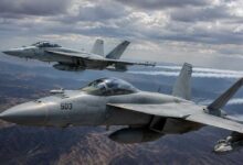 Two American fighter jets flying close during the Idaho air show moments before the mid air collision incident