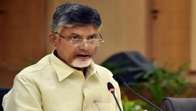 Chief Minister Chandrababu Naidu during a cyber crime review meeting with senior police and banking officials in Andhra Pradesh.