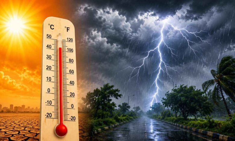 Weather Update Heatwave and Thunderstorms Create Contrasting Conditions in Andhra Pradesh and Telangana